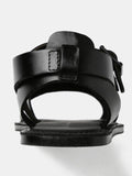 Mast & Harbour Men Leather Black Comfort Sandals 121