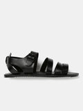 Mast & Harbour Men Leather Black Comfort Sandals 12