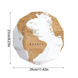 DIY Scratch Globe 3D Stereo Assembly Globe World Map