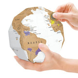 DIY Scratch Globe 3D Stereo Assembly Globe World Map